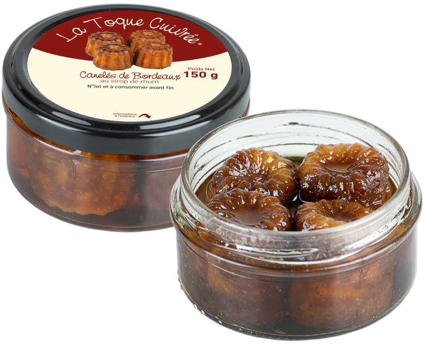 Verrine de canelés Bouchée au sirop de rhum