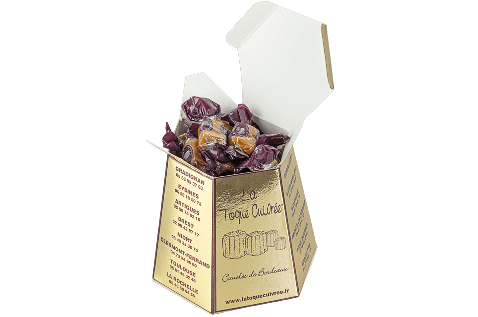 Cône de caramels aux éclats de canelés